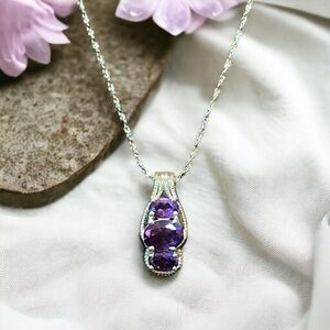 Amethyst Sterling Silver Pendant